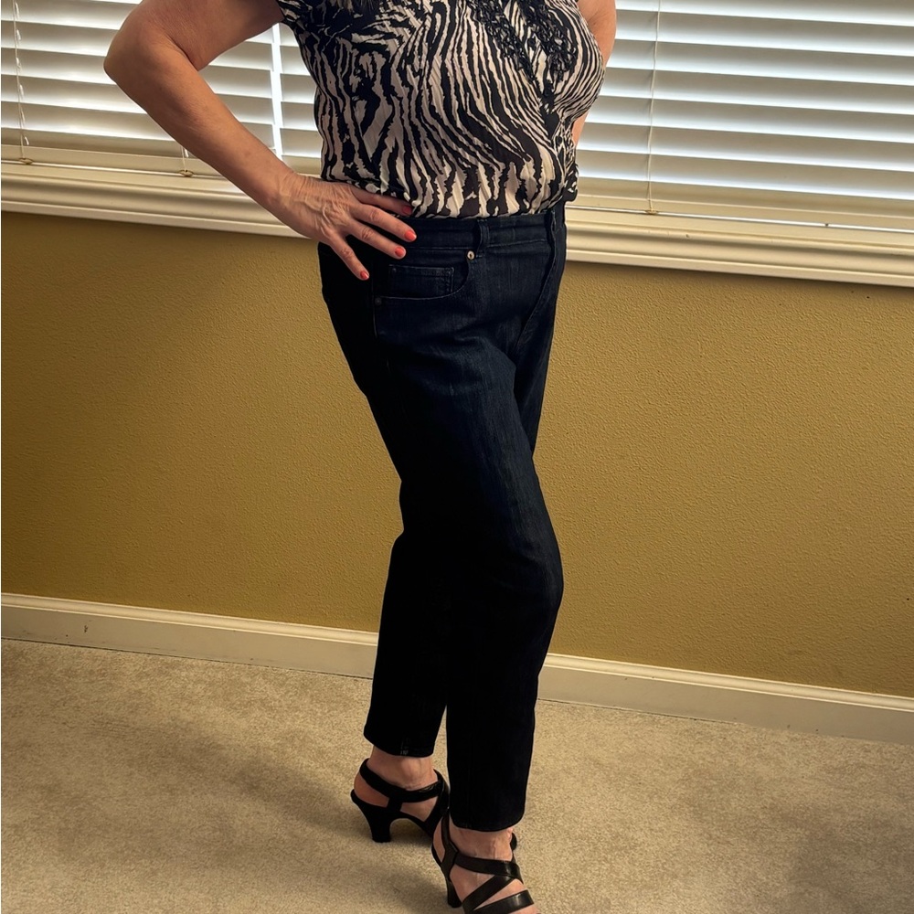 Coldwater Creek Black Ankle Cropped Jeans